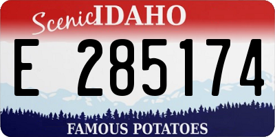 ID license plate E285174