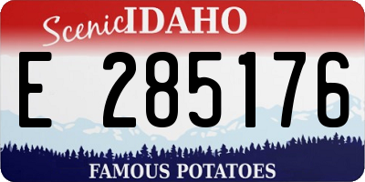 ID license plate E285176