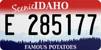 ID license plate E285177