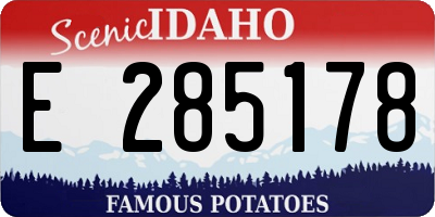 ID license plate E285178