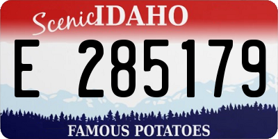 ID license plate E285179