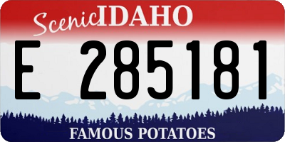 ID license plate E285181