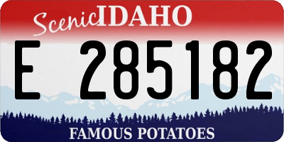 ID license plate E285182