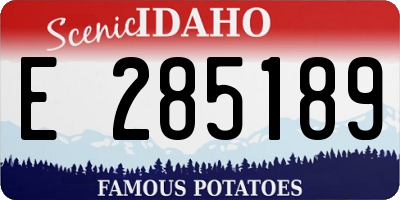 ID license plate E285189