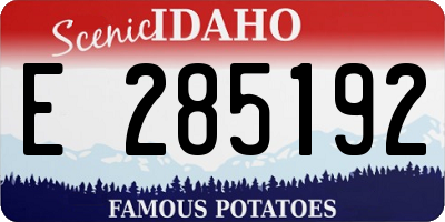 ID license plate E285192