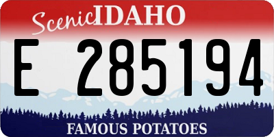ID license plate E285194