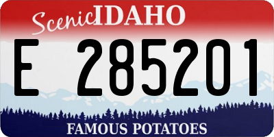 ID license plate E285201
