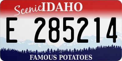 ID license plate E285214