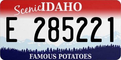 ID license plate E285221