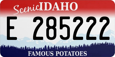 ID license plate E285222