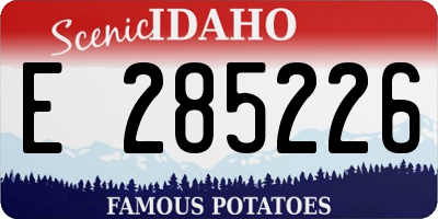 ID license plate E285226