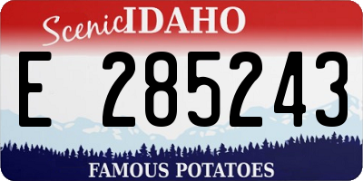 ID license plate E285243