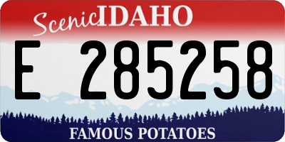 ID license plate E285258