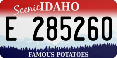 ID license plate E285260