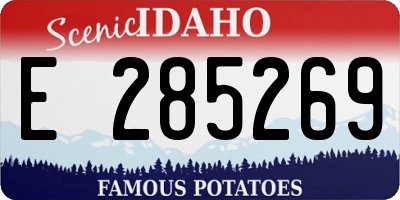 ID license plate E285269