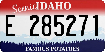 ID license plate E285271