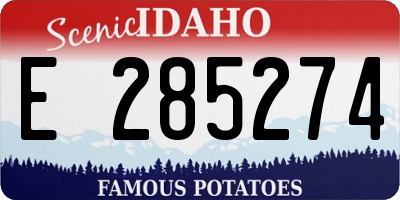 ID license plate E285274
