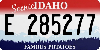 ID license plate E285277