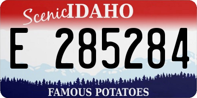ID license plate E285284
