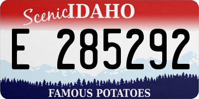ID license plate E285292