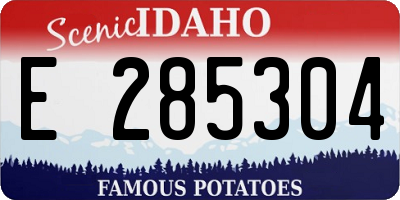 ID license plate E285304
