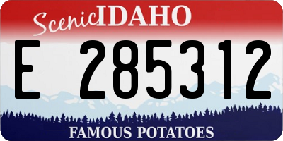 ID license plate E285312