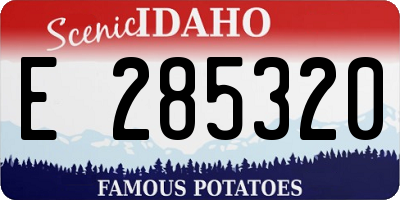 ID license plate E285320