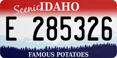 ID license plate E285326