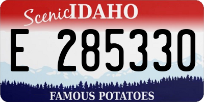 ID license plate E285330