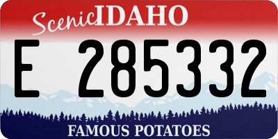 ID license plate E285332