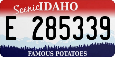 ID license plate E285339