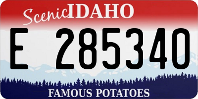 ID license plate E285340