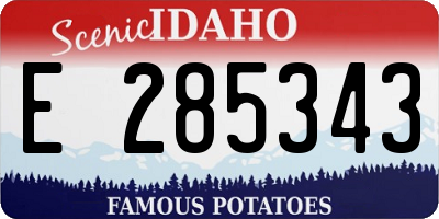 ID license plate E285343