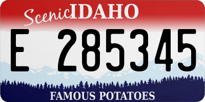ID license plate E285345