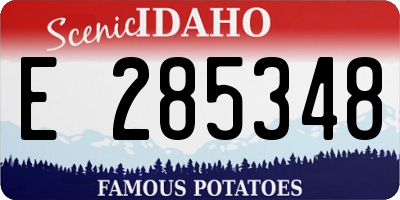 ID license plate E285348