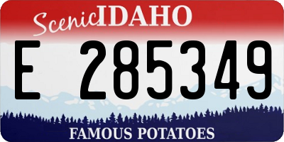 ID license plate E285349