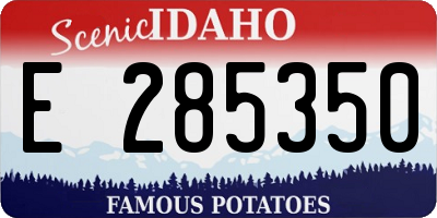 ID license plate E285350
