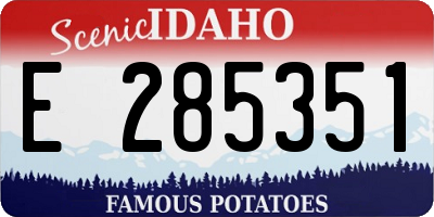 ID license plate E285351