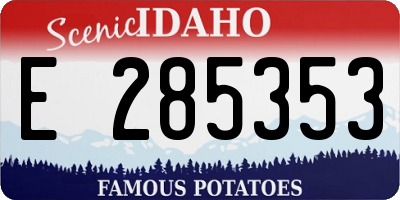 ID license plate E285353