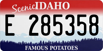 ID license plate E285358
