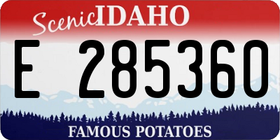 ID license plate E285360