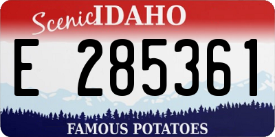 ID license plate E285361