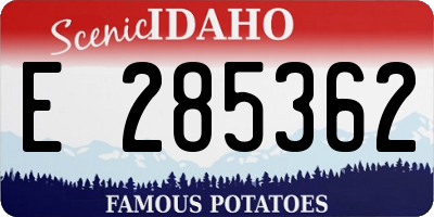 ID license plate E285362