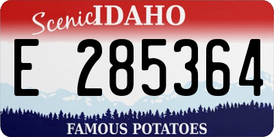 ID license plate E285364