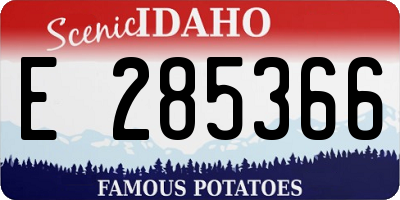 ID license plate E285366