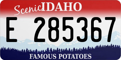 ID license plate E285367