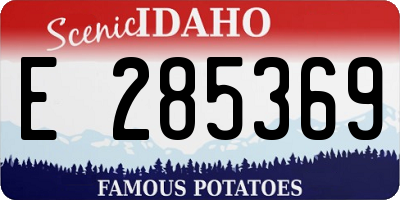ID license plate E285369