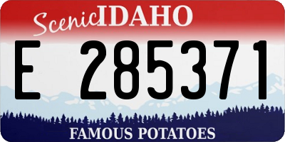 ID license plate E285371
