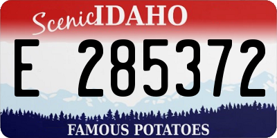 ID license plate E285372
