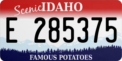 ID license plate E285375